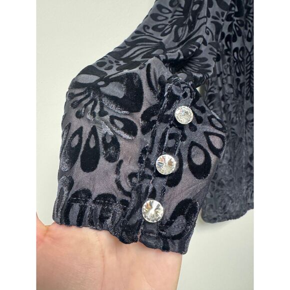 SOFT SURROUNDINGS Walden Velvet Turtleneck, Black, Sz M - Picture 8 of 11